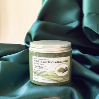 Scrub de zahăr pentru corp cu argilă verde “Tonifiant”